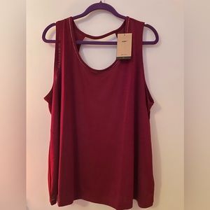 Nike Plus Yoga Dri-fit maroon tank, SZ 2X. NWT.